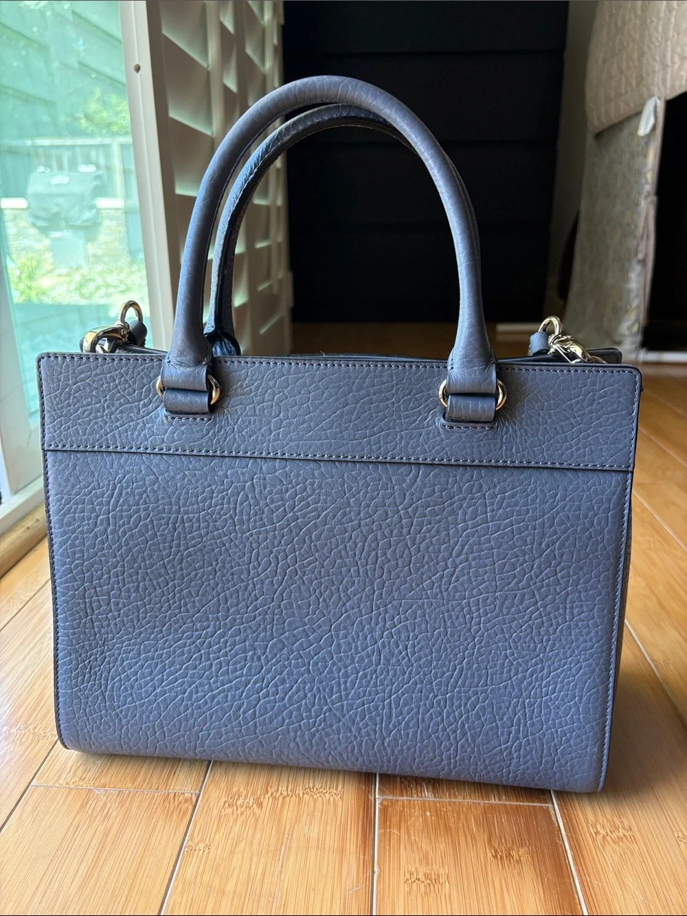 kate spade Perry Lane gray Perforated Leather Satchel